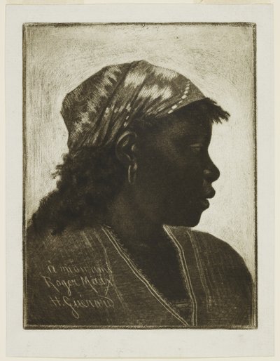Negress Başkanı, c.1888 (mezzotint) by Henri Charles Guérard