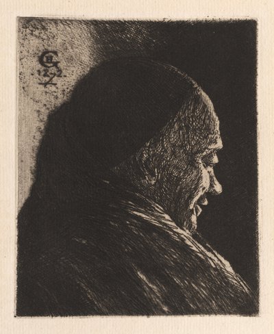 Yaşlı Bir Adamın Başı by Henri Charles Guérard