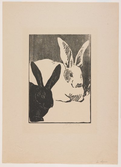 tavşanlar by Henri Charles Guérard