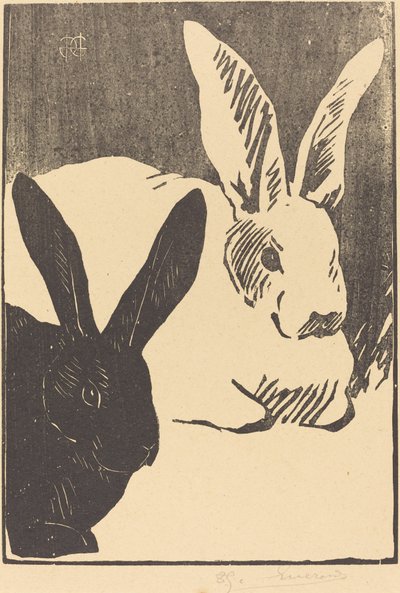 tavşanlar by Henri Charles Guérard