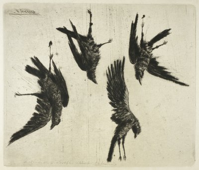 Dört Ölü Kuzgun by Henri Charles Guérard