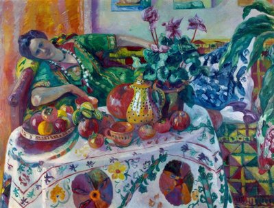 Kanepede yatan Jeanne veya La petite odalısque by Henri Charles Manguin