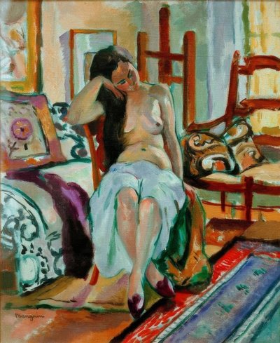 çıplak içinde bir iç by Henri Charles Manguin