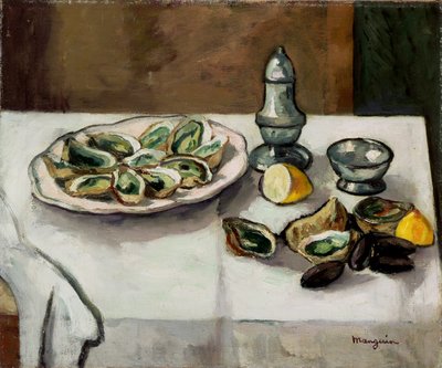 İstiridye ile Natürmort by Henri Charles Manguin
