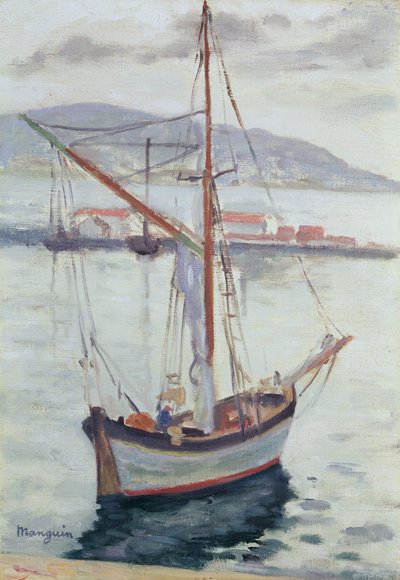 Saint Tropez'deki Yatlar (tuval üzerine yağlıboya) by Henri Charles Manguin