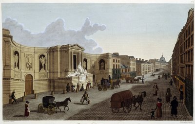Rue de Grenelle Çeşmesi, 1820 dolaylarında Courvoisier 1827'nin "Paris Manzaraları"nda by Henri Courvoisier-Voisin