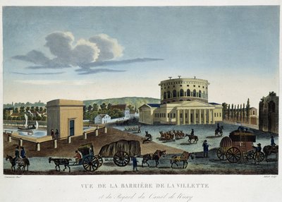 Barriere de la Villette, 1820 dolaylarında - Courvoisier tarafından “” Paris