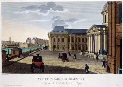 Güzel Sanatlar ve Enstitü Sarayı, 1820 dolaylarında - Courvoisier tarafından “” Paris