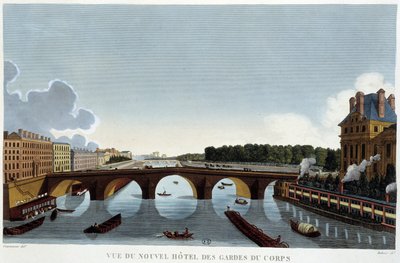 Kraliyet köprüsü ve korumaların yeni oteli - Paris by Courvoisier by Henri Courvoisier-Voisin