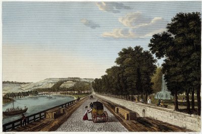 Parc St Cloud terasının görünümü - Courvoisier tarafından “” Vues de Paris”te by Henri Courvoisier-Voisin
