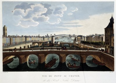 Değişim köprüsünün görünümü - Courvoisier tarafından “” Paris