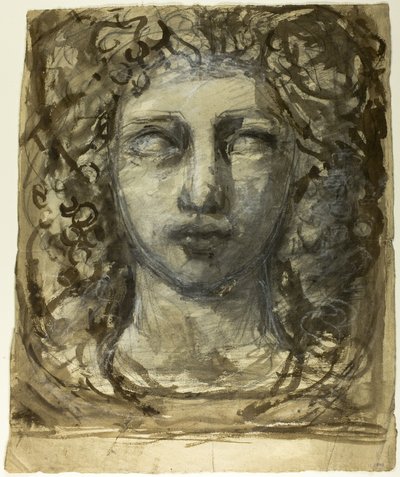 Kadın Başın Çalışması (rekto); Klasik Erkek Baş (versi) by Henri Cros