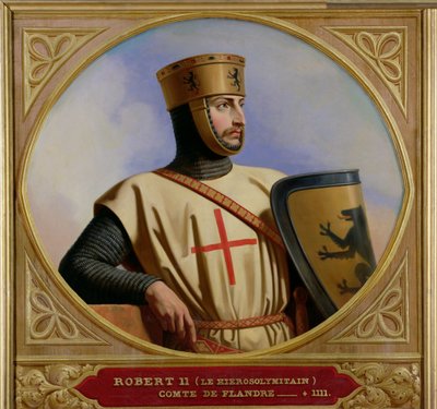 Robert le Hierosolymitain 2, Flanders Kontu (d.1111) 1843 by Henri Decaisne