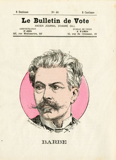 Oy pusulası 2. seri, Renklerde Hiciv: Sakal - Henri Demare tarafından yapılan illüstrasyon (1846-1888) by Henri Demare