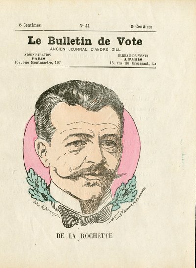 Oy pusulası 2. seri, Renkli Hiciv: De la Rochette - Henri Demare tarafından yapılan illüstrasyon (1846-1888) by Henri Demare