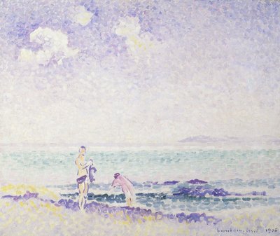 banyo yapanlar; Yıkananlar, 1906 by Henri Edmond Cross