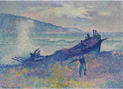 gemi enkazı, 1899 by Henri Edmond Cross
