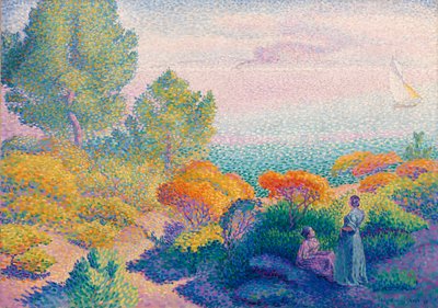 Sahilde İki Kadın, Akdeniz by Henri Edmond Cross