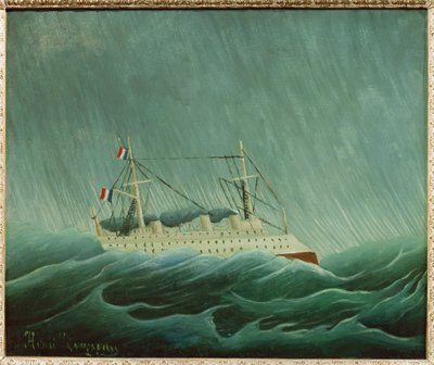Fırtınadaki gemi (tuval üzerine resim) by Henri Emilien Rousseau