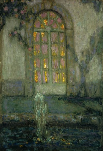 Bahçeye Açılan Cam Kapı; Bahçeye açılan cam kapı by Henri Eugene Augustin Le Sidaner