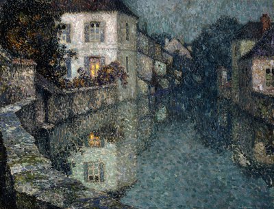 Kanaldaki Evler, Nemours; Kanaldaki Evler, Nemours by Henri Eugene Augustin Le Sidaner