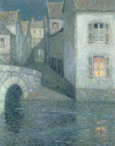 Nehirdeki evler, Chartres, 1929 by Henri Eugene Augustin Le Sidaner