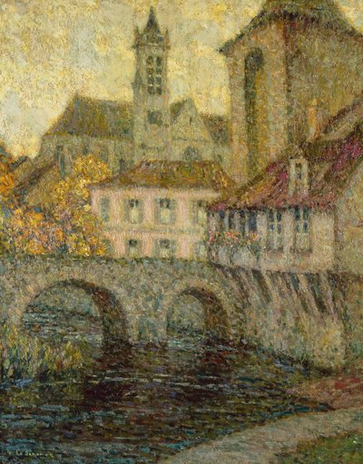 Porte de Bourgogne, Moret by Henri Eugene Augustin Le Sidaner