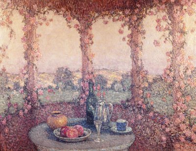 Çardak Altındaki Masa by Henri Eugene Augustin Le Sidaner