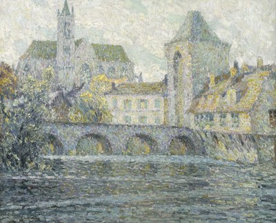 Moret Peyzaj, Köprü; Manzara Moret, Köprü by Henri Eugene Augustin Le Sidaner