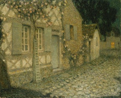 Ay Işığında Bahçıvan Evi, Gerberoy; Ayışığı Bahçıvan Evi, Gerberoy by Henri Eugene Augustin Le Sidaner
