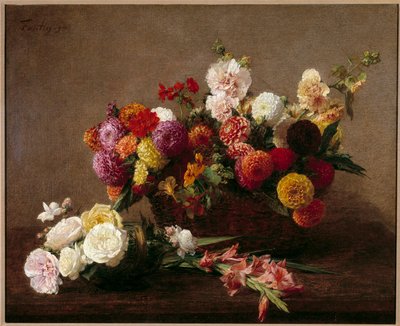 İşte yaz ortasının çiçekleri Tablosu Henri Fantin Latour by Ignace Henri Jean Fantin Latour