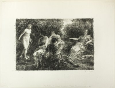 Yıkanan Kadınlar, üçüncü büyük tabak by Ignace Henri Jean Fantin-Latour