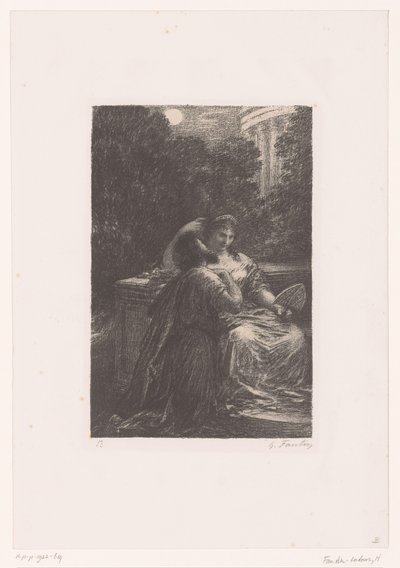 Ay ışığında Dido ve Aeneas Les Troyens bir Kartaca. Perde III. ikili aşk Hector Berlioz