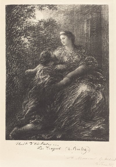 "Truvalılar"dan düet (6. levha) by Ignace Henri Jean Fantin Latour