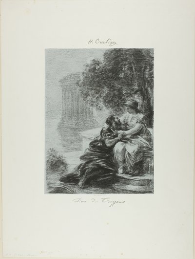 Truva atlarının düeti, ilk levha by Ignace Henri Jean Fantin-Latour