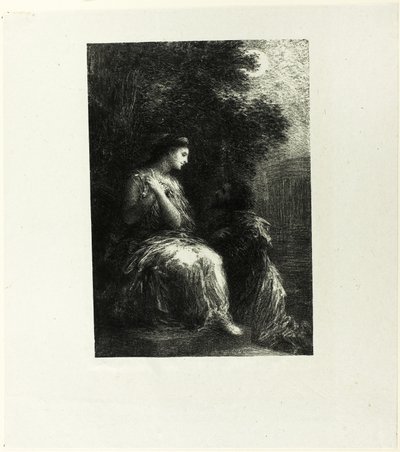 Truva atlarının düeti, yedinci levha by Ignace Henri Jean Fantin Latour