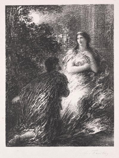 Truva atlarının ikilisi by Ignace Henri Jean Fantin Latour