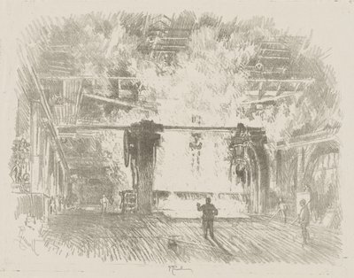 İngiliz Savaş İşi: Zırh-Plaka Yapımı by Ignace Henri Jean Fantin-Latour