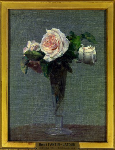 Çiçekler Tablosu Henri Fantin Latour (1836-1904) 1872 Soluk 0.24 x 0.31 m Paris Louvre müzesi Zorunlu söz: Bağış Helene ve Victor Lyon by Ignace Henri Jean Fantin Latour