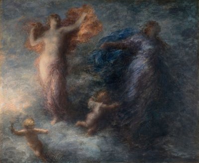 Şafak ve Gece, 1894. by Ignace Henri Jean Fantin Latour