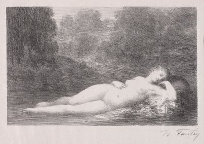 Suda yatmak by Ignace Henri Jean Fantin Latour