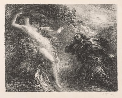 Manfred ve Astarte by Ignace Henri Jean Fantin Latour