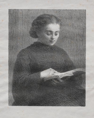 Okuma: Sanatçının Kız Kardeşinin Portresi by Ignace Henri Jean Fantin Latour