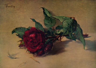 Kırmızı Gül, c1864, 1938 by Ignace Henri Jean Fantin Latour