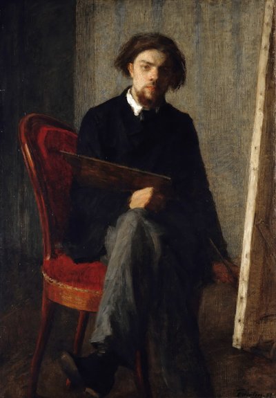 Otoportre, 1858. by Ignace Henri Jean Fantin Latour