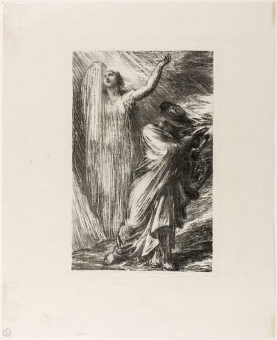Siegfried: III. Perde, Erda'nın Çağrılması by Ignace Henri Jean Fantin Latour