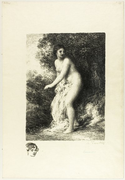 Ayakta Yıkanan, ikinci plaka by Ignace Henri Jean Fantin Latour