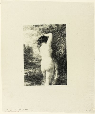 Ayakta Yıkanan, üçüncü plaka by Ignace Henri Jean Fantin-Latour
