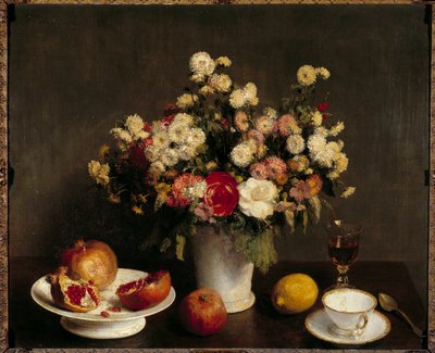 Meyveli Natürmort Tablosu, Henri Fantin Latour by Ignace Henri Jean Fantin Latour