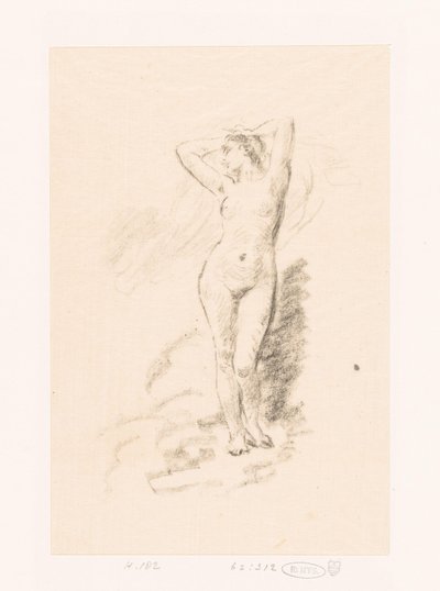 Ayakta duran çıplak bir kadının incelenmesi by Ignace Henri Jean Fantin Latour